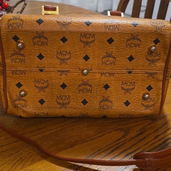 MCM cognac Crossbody Bag with Gold Accents - Picture 12 of 15